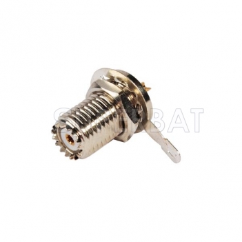 Mini UHF Jack Female Connector Straight Bulkhead Solder