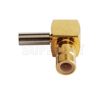 75Ohm SMB Male Right Angle Crimp Connector for RG179