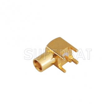 MCX Jack Female Connector Right Angle Solder