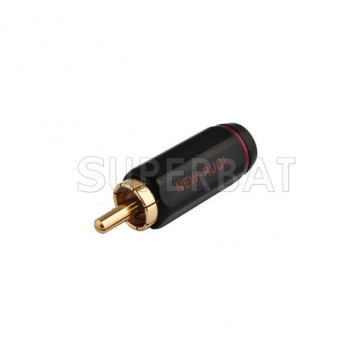 RCA Plug Male Connector  Straight None Crimp