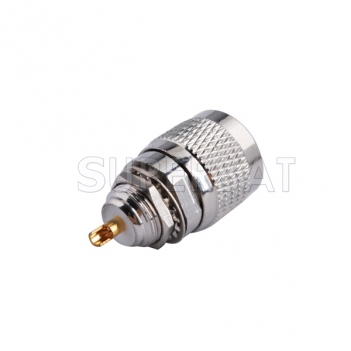 N Plug Male Connector Straight Bulkhead Solder