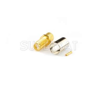 SMA Jack Female Bulkhead Crimp Straight Connector for LMR-300 Cable