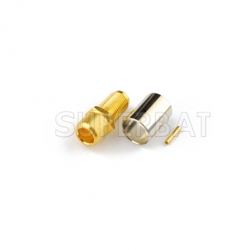 SMA Jack Female Bulkhead Crimp Straight Connector for LMR-300 Cable