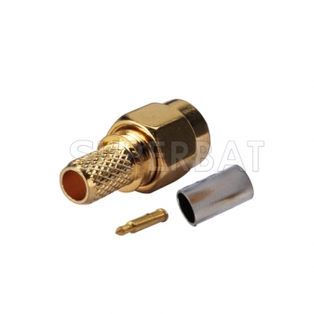 SMA Plug Male Straight Crimp Connector for RG223 Cable