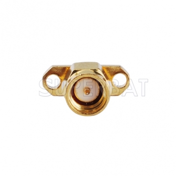 SMA Male Panel Mount Flange 2 Hole Solder Connector