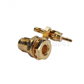 SMA Female Bulkhead Solder Jack Connector for 1.13mm Cable