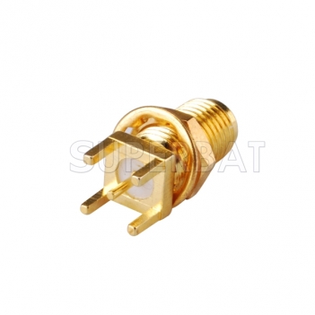 SMA Jack Female Bulkhead Vertical Straight PCB Mount Connector