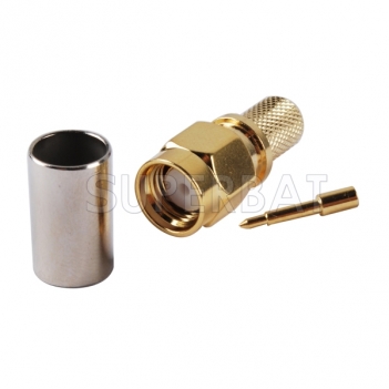 Superbat 50 Ohm SMA Male Plug Straight Crimp Connector for LMR240 Cable