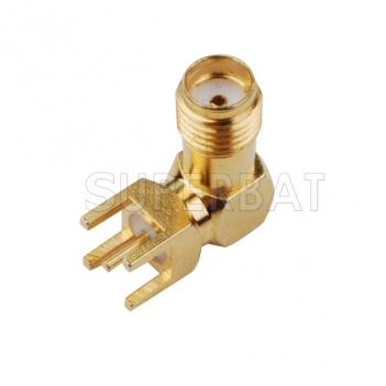 SMA Female Jack PCB Mounting Right Angle Connector