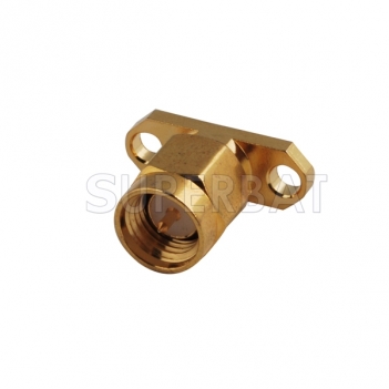 SMA Male 2 hole flange Plug Straight Solder Connector