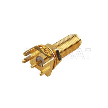 SMA Jack Female Connector Straight PCB Mount for 0.062 inch End Launch