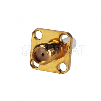 SMA female 4 hole panel mount Jack with long extended dielectric