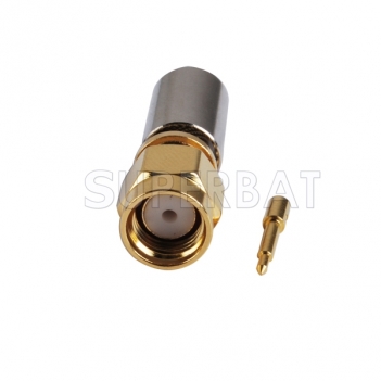 Superbat 50 Ohm SMA Male Plug Straight Crimp Connector for LMR240 Cable