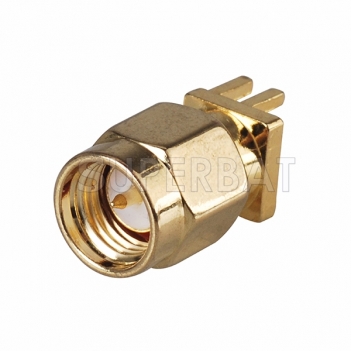 SMA Male Plug End Launch PCB Edge Mount Solder 0.051 inch RF Connector