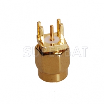 RP SMA Plug Female Straight Solder .062 inch End Launch Connector