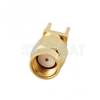 RP SMA Plug Female Vertical PCB Straight Connector