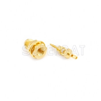 Superbat RP-SMA Jack (male pin) bulkhead panel mount connector for 1.13mm cable