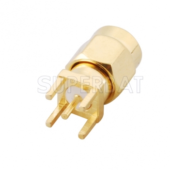 RP SMA Plug Female Vertical PCB Straight Connector