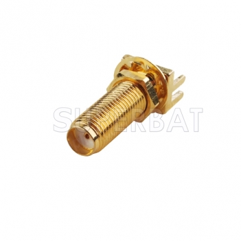 SMA Jack Female Connector Straight PCB Mount for 0.062 inch End Launch