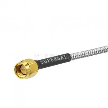 Custom RF Cable Assembly SMA Plug Straight Semi-Rigid Cable Using RG402 .141" Coax