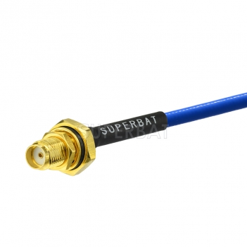 Custom RF Cable Assembly RG402 Coaxial Cable Assembly SMA bulkhead jack with o-ring Connector