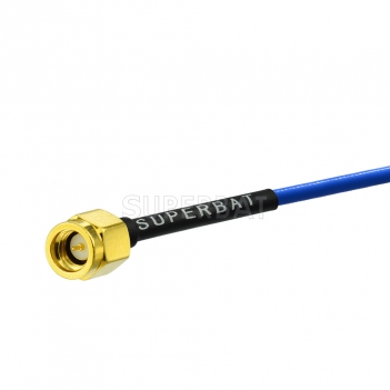 Custom RF Cable Assembly SSMA Plug Straight Low Loss Flexible Version cable Using RG405 .086" Coax