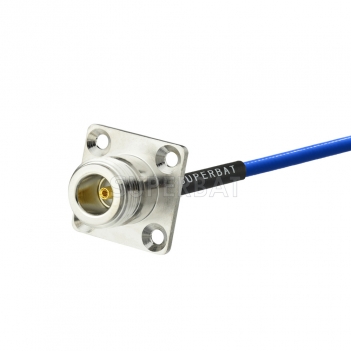 "Custom RF Cable Assembly N Jack Straight Formable Semi-rigid Using RG402 .141"" Coax "