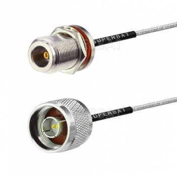 N Male Plug To N jack with Semi-flexible RG405 coax cable accessories