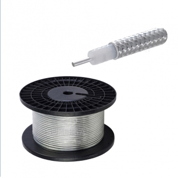 Low Loss Flexible Version of 141 Semi-flexible Coax Cable with Tinned Copper Braid Outer Conductor 1 Meter
