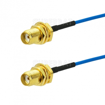 High Quality 0.047 inch Blue FEP Outer Semi Flexible Coaxial Cable SMA Female Connectors
