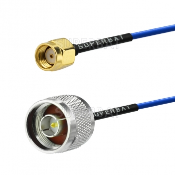 RF Coaxial Semi-Flexible Cable RG405 With N Male To RP SMA Plug Ends
