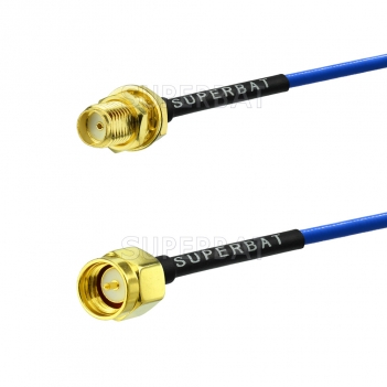 sma jack to sma male jumper cable assembly for rg 405 rf coaxial gold connector