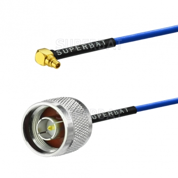 MCX Male Plug Right Angle to N Male Plug Connector with RF Cable