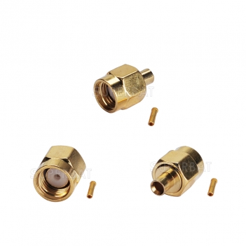 Superbat RP-SMA Plug female straight solder rf connector for semi-rigid RG405 0.086" cable