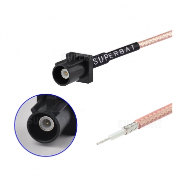 SMB Type FAKRA A Male Connectors for Custom RF Cable Assembly Automotive