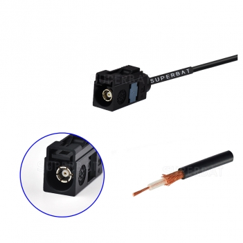 Low price fakra,straight jack (black) for RG174 custom cable assemblies