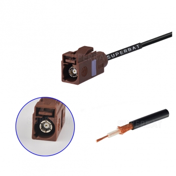 Interfack cable,straight jack (brown) fakra for RG174  automotives