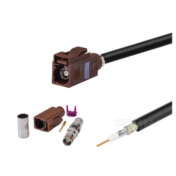 car connector fakra E type automotive connector to Custom RF Cable Assembly