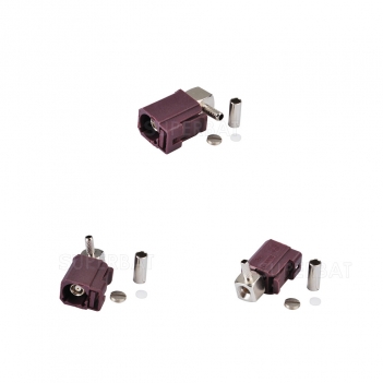Superbat Fakra D Violet female right angle connecntor for cable RG316 RG174