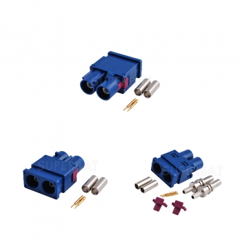 SH-LINK Dual Fakra C type male connector with pigtails for automotive GSM antenna
