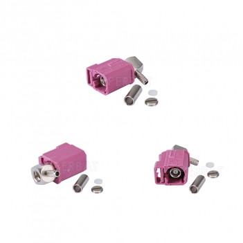 Superbat Fakra female Jack RA crimp RF connector Key Code H Violet for Radio controlled