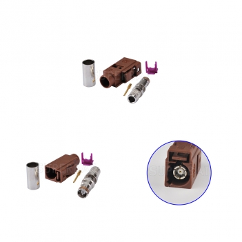 Superbat Fakra Brown /8011 code F female Connector for RG58 LMR195