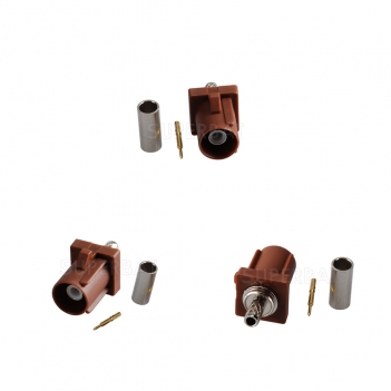 Superbat Fakra F Brown /8011 male connector TV2 for RG316 RG174 LMR100