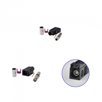 Superbat Fakra Code A Black female connector for cable LMR195 RG58