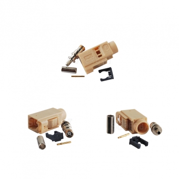 Superbat Fakra crimp Jack Female connector Code I- Beige/1001 for Bluetooth RG316 RG174