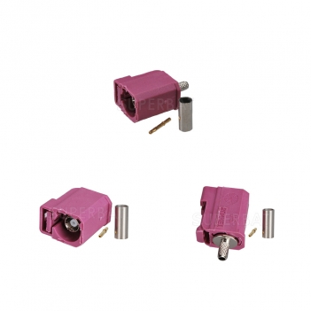 Superbat Fakra H Violet crimp female connector for GPS Telematics Satellite