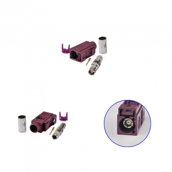 Superbat Fakra D female Jack connector crimp RG58 LMR195 Cable for Violet Car GSM Cellular phone