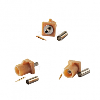 Superbat Fakra Crimp BLUETOOTH BEIGE FAKRA CONNECTOR MALE for RG316 RG174 LMR100