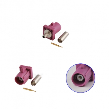 Superbat Fakra Code H Violet crimp Plug male connector GPS Telematics for RG316 RG174