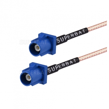 FAKRA C blue plug to FAKRA C blue plug extension cable